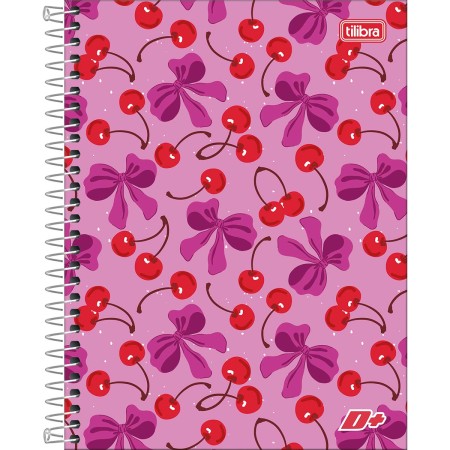 Foto ilustrativa Caderno Espiral Capa Dura Colegial 10 Matérias D+ 200 Folhas