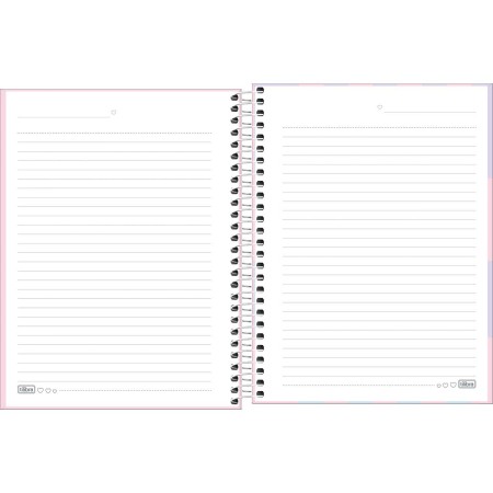 Foto ilustrativa Caderno Espiral Capa Dura Colegial 10 Matérias Happy 160 Folhas