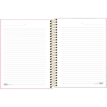 Foto ilustrativa Caderno Espiral Capa Dura Colegial 10 Matérias Happy 160 Folhas