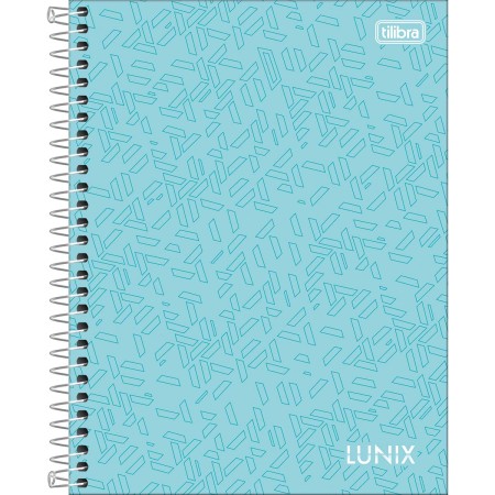 Foto ilustrativa Caderno Espiral Capa Dura Colegial 10 Matérias Lunix 160 Folhas