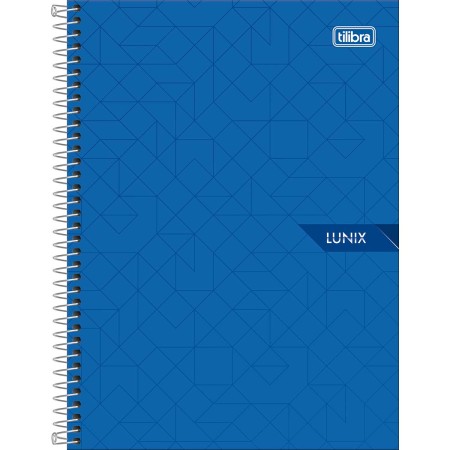 Foto ilustrativa Caderno Espiral Capa Dura Colegial 10 Matérias Lunix 160 Folhas