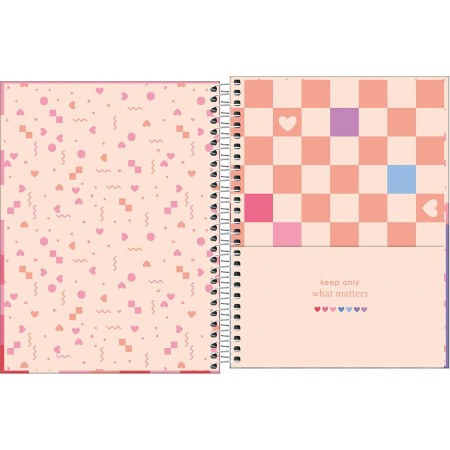 Foto ilustrativa Caderno Espiral Capa Dura Colegial 10 Matérias Melrose 120 Folhas