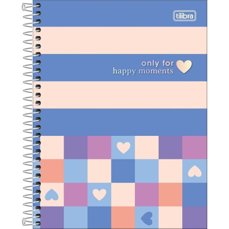 Foto ilustrativa Caderno Espiral Capa Dura Colegial 10 Matérias Melrose 120 Folhas