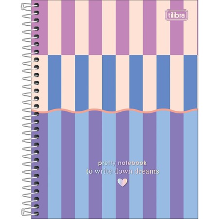 Foto ilustrativa Caderno Espiral Capa Dura Colegial 10 Matérias Melrose 120 Folhas