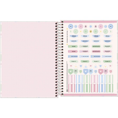 Foto ilustrativa Caderno Espiral Capa Dura Colegial 10 Matérias Soho 160 Folhas