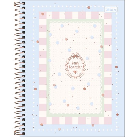 Foto ilustrativa Caderno Espiral Capa Dura Colegial 10 Matérias Soho 160 Folhas