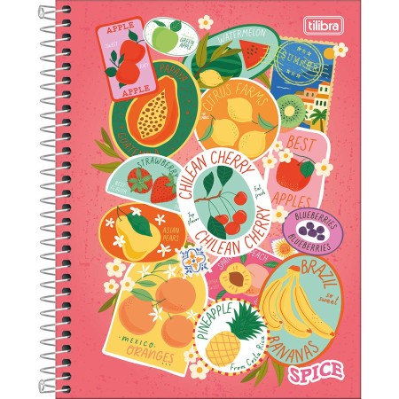 Foto ilustrativa Caderno Espiral Capa Dura Colegial 10 Matérias Spice 160 Folhas