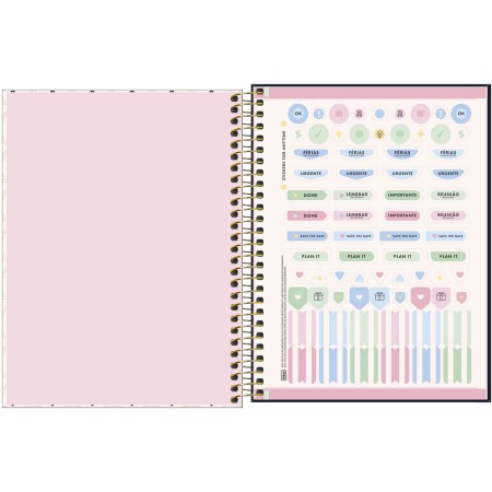 Foto ilustrativa Caderno Espiral Capa Dura Colegial 10 Matérias West Village 160 Folhas