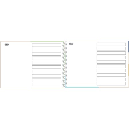 Foto ilustrativa Caderno Espiral Capa Dura Meia Pauta Ampliada Tilibra Neuro 40 Folhas