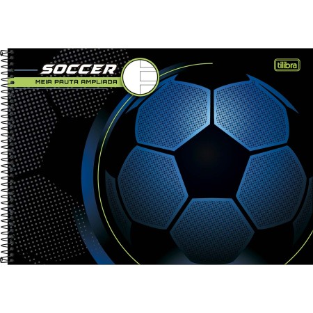 Foto ilustrativa Caderno Espiral Capa Dura Meia Pauta Score 40 Folhas