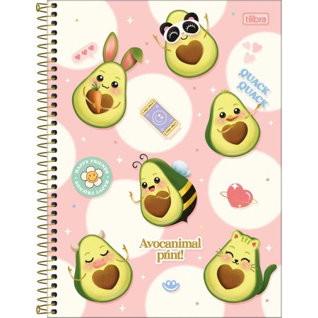 Foto ilustrativa Caderno Espiral Capa Dura Universitário 1 Matéria Abacute 80 Folhas