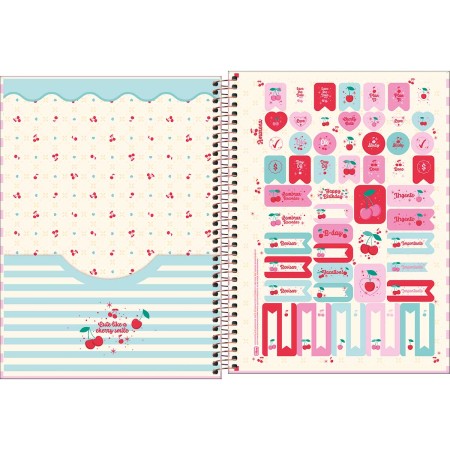 Foto ilustrativa Caderno Espiral Capa Dura Universitário 1 Matéria Amarena 80 Folhas