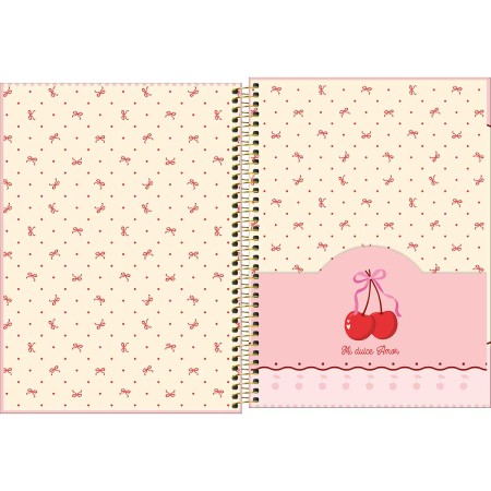 Foto ilustrativa Caderno Espiral Capa Dura Universitário 1 Matéria Amarena 80 Folhas