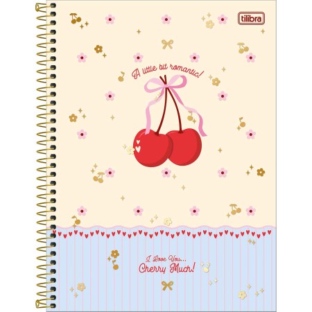 Foto ilustrativa Caderno Espiral Capa Dura Universitário 1 Matéria Amarena 80 Folhas