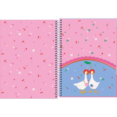 Foto ilustrativa Caderno Espiral Capa Dura Universitário 1 Matéria Cindy 80 Folhas