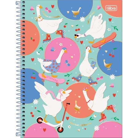 Foto ilustrativa Caderno Espiral Capa Dura Universitário 1 Matéria Cindy 80 Folhas