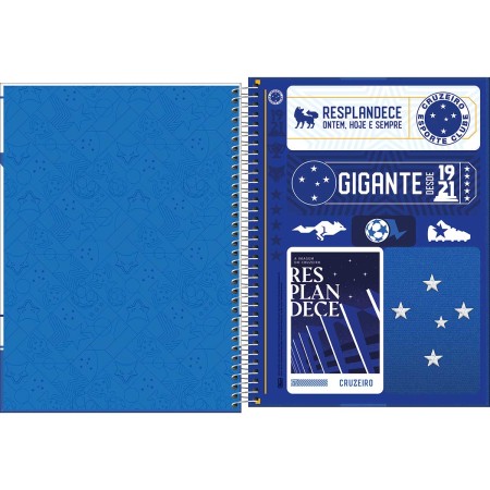 Foto ilustrativa Caderno Espiral Capa Dura Universitário 1 Matéria Cruzeiro 80 Folhas
