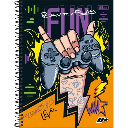 Foto ilustrativa Caderno Espiral Capa Dura Universitário 1 Matéria D+ 96 Folhas