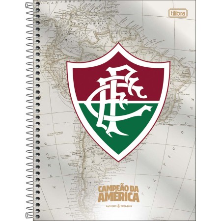 Foto ilustrativa Caderno Espiral Capa Dura Universitário 1 Matéria Fluminense 80 Folhas