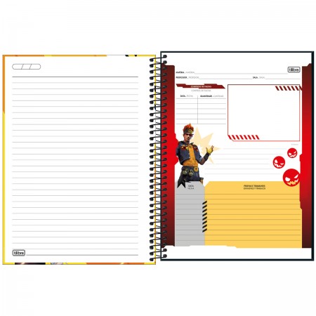 Caderno Pequeno Espiral Free Fire - Tilibra