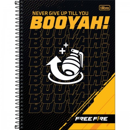 Caderno Universitário 1 Matéria Capa Dura Free Fire 80 Folhas - Recom