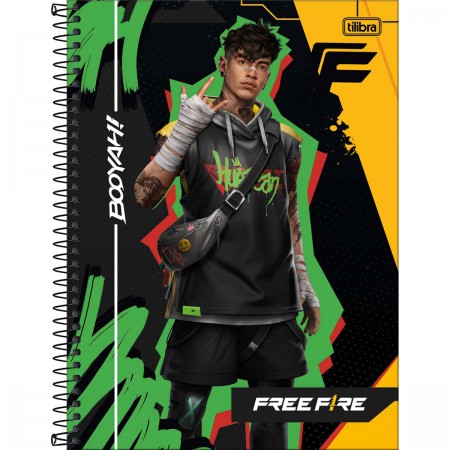 Caderno Espiral Capa Dura 1/4 Free Fire 80 Folhas - Free Fire - Cadernos,  Caderneta - Tilibra