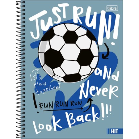 Foto ilustrativa Caderno Espiral Capa Dura Universitário 1 Matéria Hit Masculino 80 Folhas