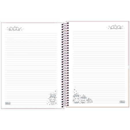 Foto ilustrativa Caderno Espiral Capa Dura Universitário 1 Matéria Ice Cute 80 Folhas