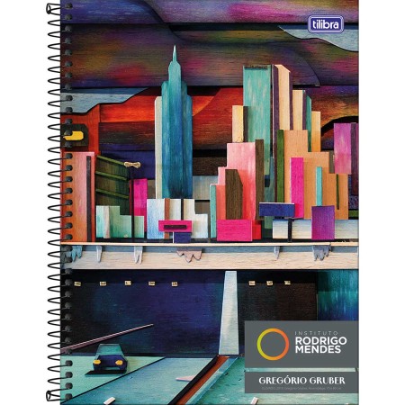 Foto ilustrativa Caderno Espiral Capa Dura Universitário 1 Matéria Instituto Rodrigo Mendes 80 Folhas