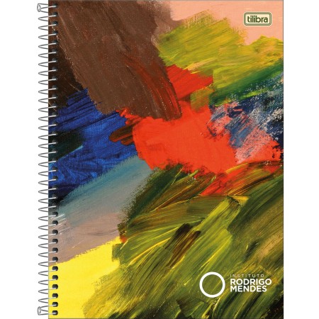 Foto ilustrativa Caderno Espiral Capa Dura Universitário 1 Matéria Instituto Rodrigo Mendes 80 Folhas