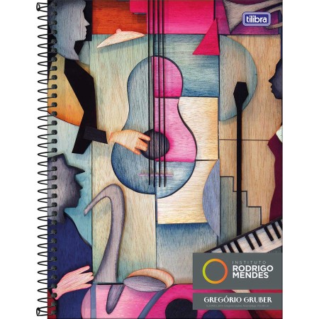 Foto ilustrativa Caderno Espiral Capa Dura Universitário 1 Matéria Instituto Rodrigo Mendes 80 Folhas