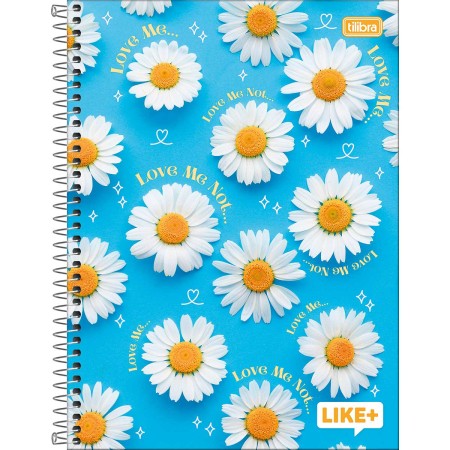 Foto ilustrativa Caderno Espiral Capa Dura Universitário 1 Matéria Like+ Feminino 96 Folhas