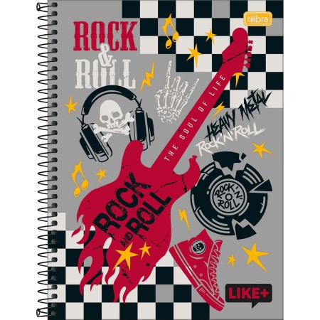 Foto ilustrativa Caderno Espiral Capa Dura Universitário 1 Matéria Like+ Masculino 96 Folhas