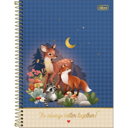 Foto ilustrativa Caderno Espiral Capa Dura Universitário 1 Matéria Loveland 80 Folhas