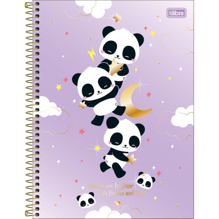 Foto ilustrativa Caderno Espiral Capa Dura Universitário 1 Matéria  Lovely Friend 80 Folhas