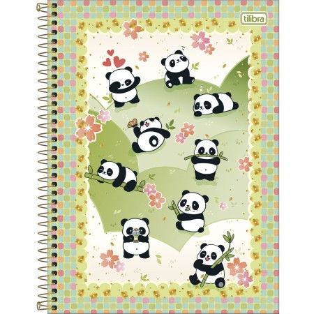 Foto ilustrativa Caderno Espiral Capa Dura Universitário 1 Matéria  Lovely Friend 80 Folhas
