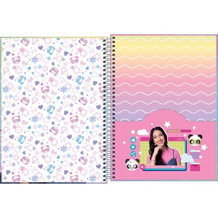 Foto ilustrativa Caderno Espiral Capa Dura Universitário 1 Matéria Luluca 80 Folhas