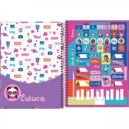 CADERNO CARTOGRAFIA DESENHO LULUCA 80 FOLHAS