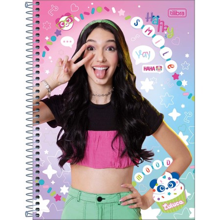 Foto ilustrativa Caderno Espiral Capa Dura Universitário 1 Matéria Luluca 80 Folhas