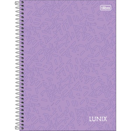 Foto ilustrativa Caderno Espiral Capa Dura Universitário 1 Matéria Lunix 80 Folhas