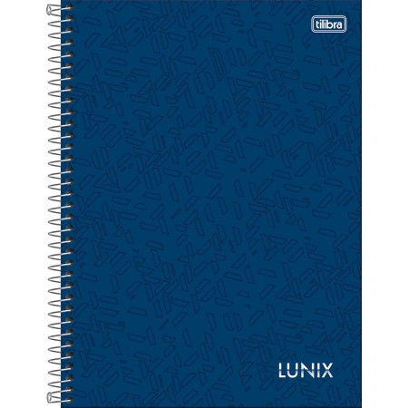 Foto ilustrativa Caderno Espiral Capa Dura Universitário 1 Matéria Lunix 80 Folhas