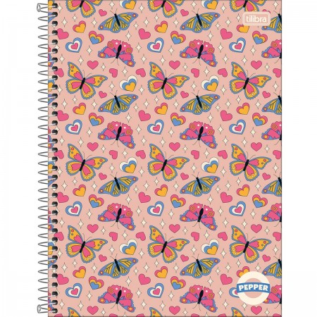 Caderno universitário capa dura, 10x1, 160 folhas, A Dama e o