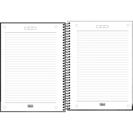 Foto ilustrativa Caderno Espiral Capa Dura Universitário 1 Matéria Santos 80 Folhas