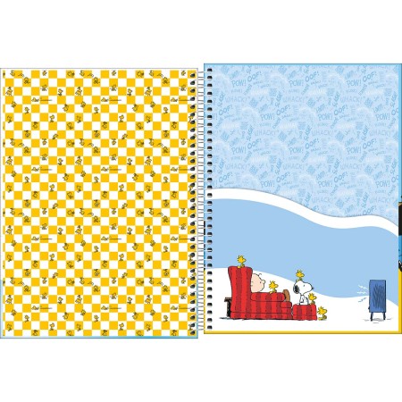 Foto ilustrativa Caderno Espiral Capa Dura Universitário 1 Matéria Snoopy 80 Folhas