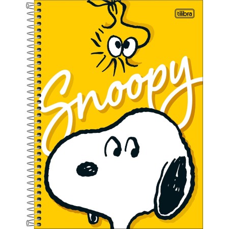 Foto ilustrativa Caderno Espiral Capa Dura Universitário 1 Matéria Snoopy 80 Folhas