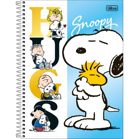 Foto ilustrativa Caderno Espiral Capa Dura Universitário 1 Matéria Snoopy 80 Folhas