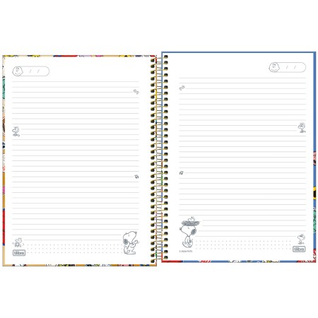 Foto ilustrativa Caderno Espiral Capa Dura Universitário 1 Matéria Snoopy Core 80 Folhas