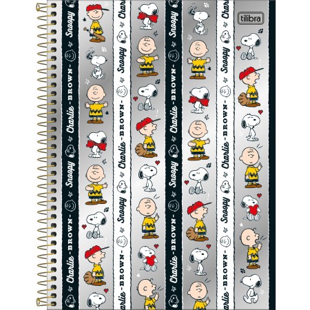 Foto ilustrativa Caderno Espiral Capa Dura Universitário 1 Matéria Snoopy Core 80 Folhas