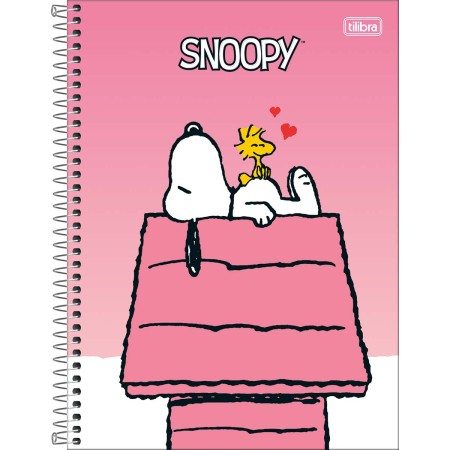 Foto ilustrativa Caderno Espiral Capa Dura Universitário 1 Matéria Snoopy Fit 80 Folhas