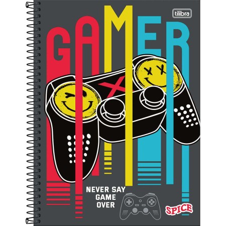 Foto ilustrativa Caderno Espiral Capa Dura Universitário 1 Matéria Spice Masculino 80 Folhas